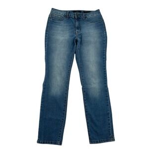 Jessica Simpson Uptown High Rise Crop Curvy Stretch Comfy Blue Jeans Women Sz 29
